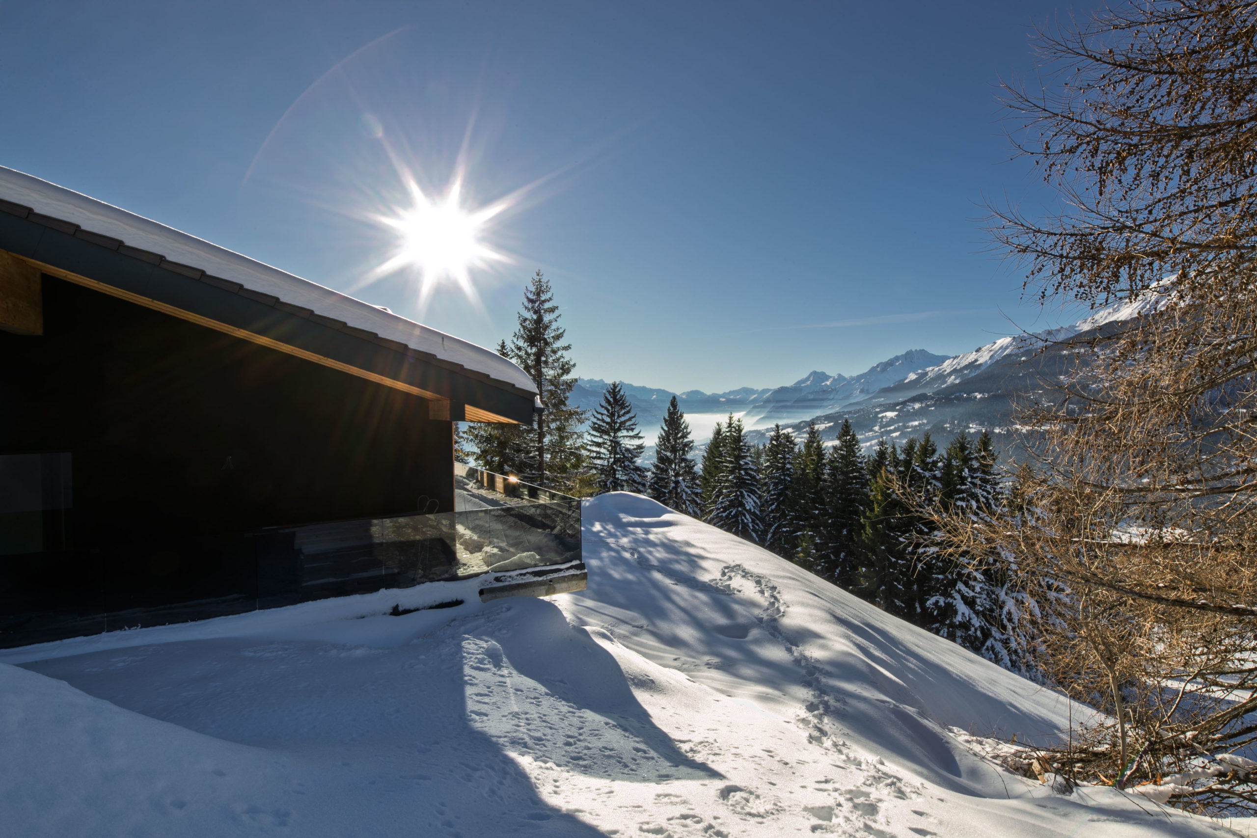 Chalet de prestige en cours de construction à Crans-Montana